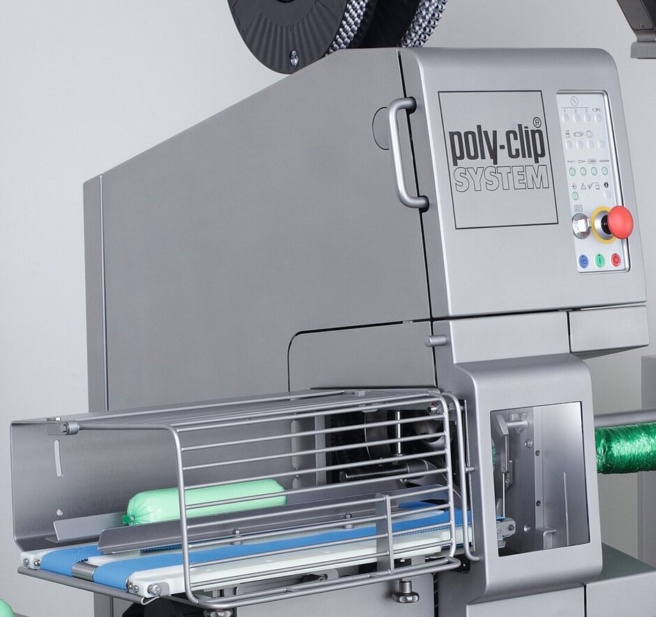 Clipping machine in operation Clipping machine in operation